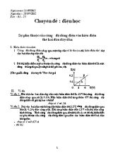 Giáo án bồi dưỡng học sinh giỏi môn Vật lý Lớp 9 - Chuyên đề Điện học - Năm học 2012-2013